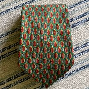 Vintage Harrods Knightsbridge 100% silk tie made in France Pulley Tie